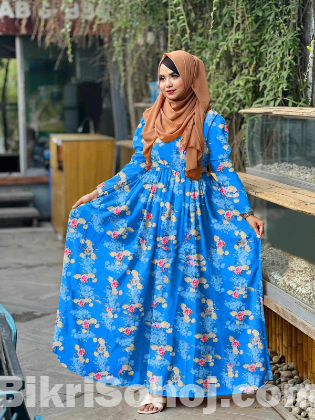 Pori Grown Dress in Premium Dubai Cherry Fabric, Free Size